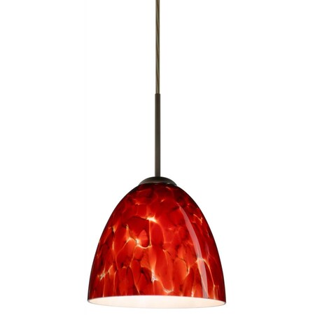 Besa Lighting Besa Vila Pendant Bronze Garnet 1x60W Medium Base 1JT-447041-BR